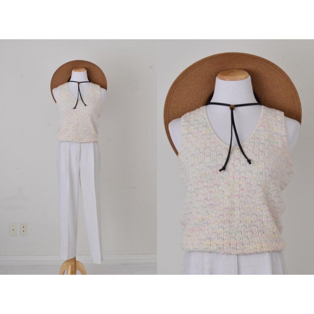 Vintage '80s Knit Vest V-Neck
